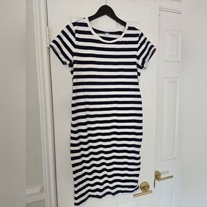 Old Navy, Striped Navy and White Dress